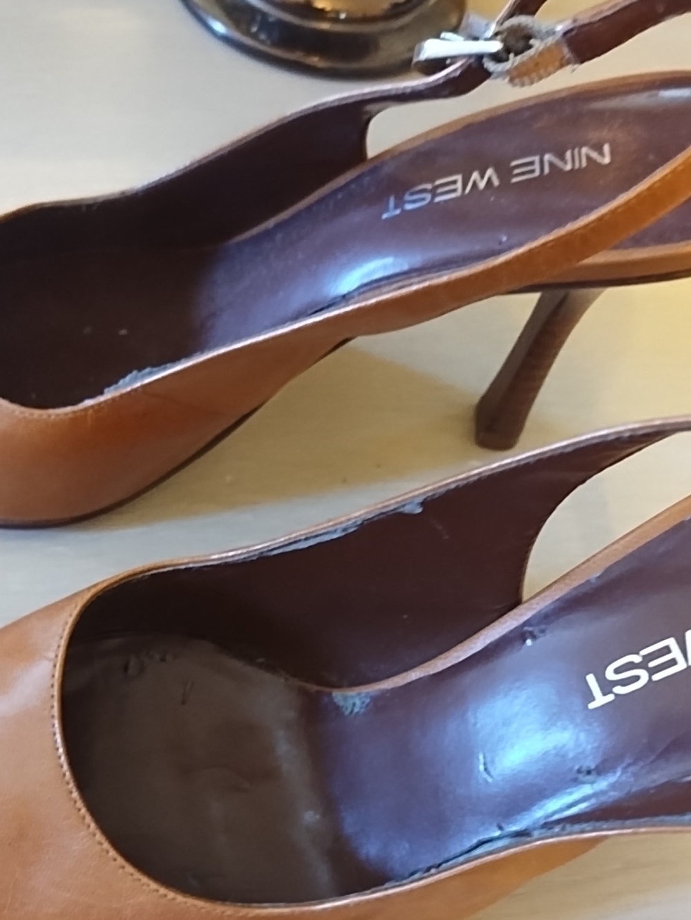 Rust sling back heel - Picture 2 of 5